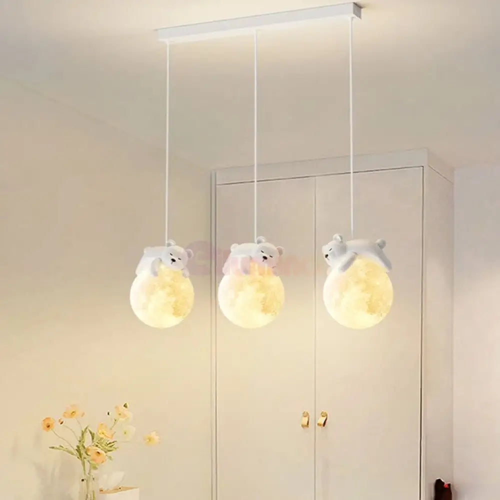 Lustra Led Kids Suspendata 3Xg9 Teddy Bears Lighting Fixtures