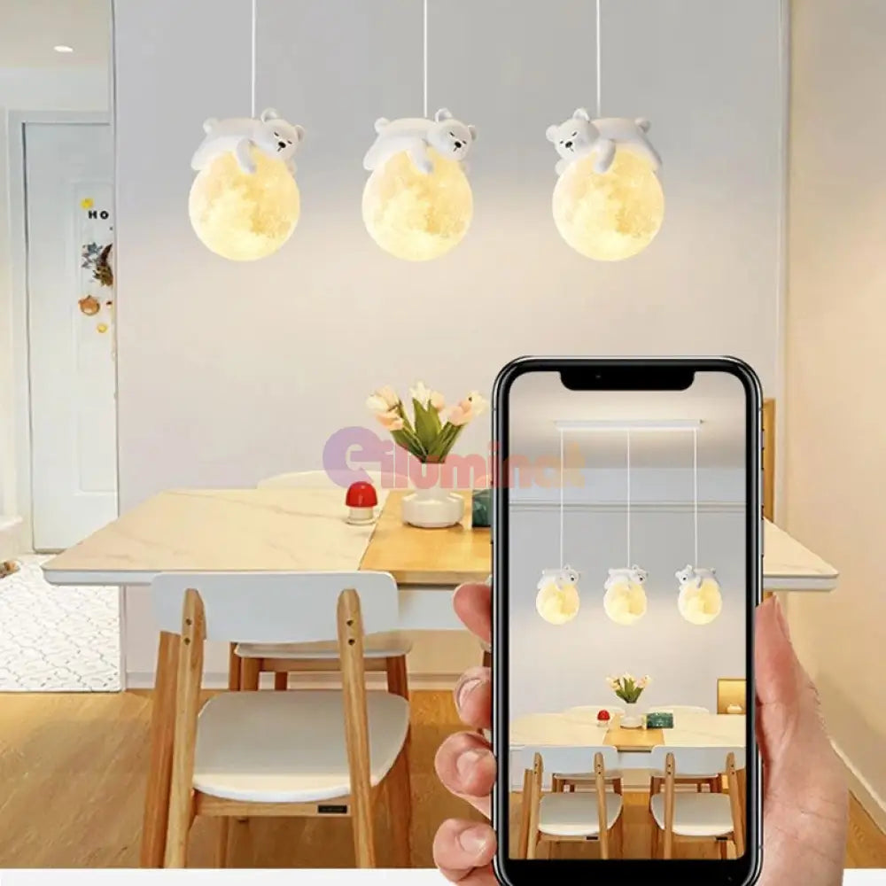 Lustra Led Kids Suspendata 3Xg9 Teddy Bears Lighting Fixtures