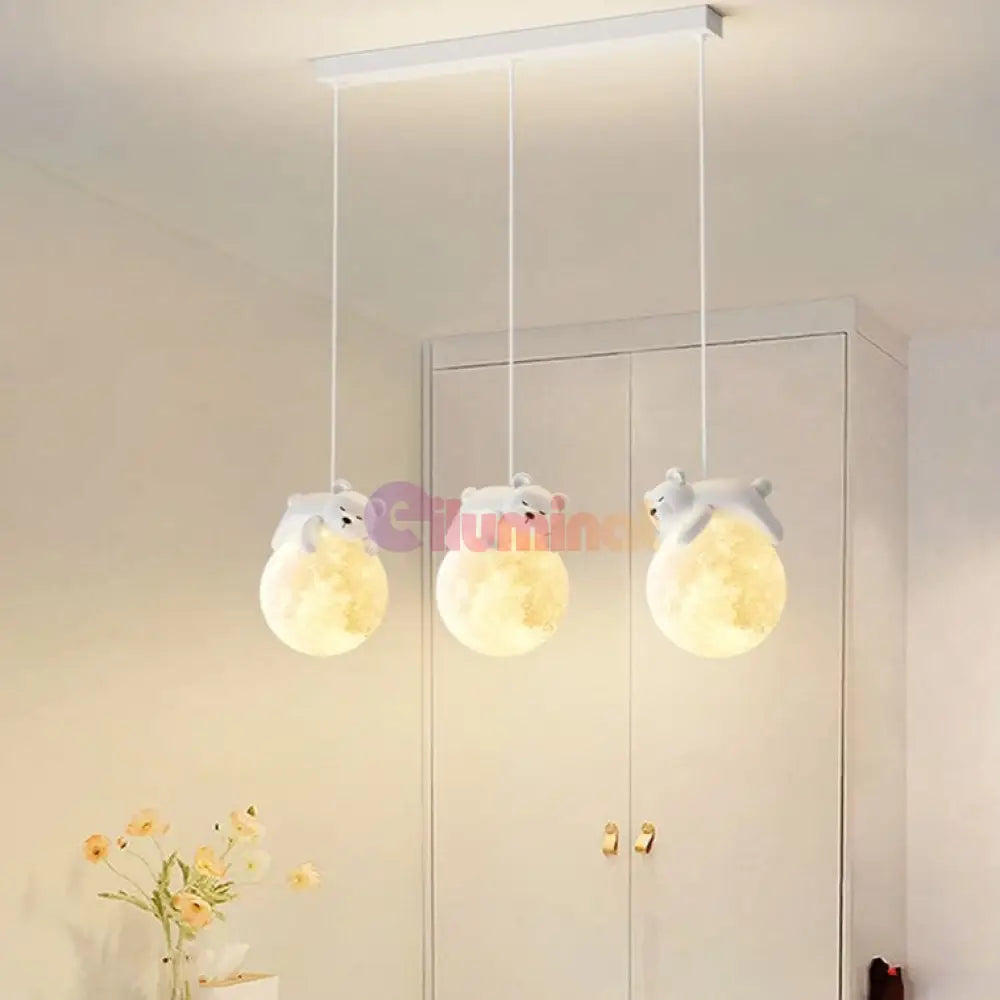 Lustra Led Kids Suspendata 3Xg9 Teddy Bears Lighting Fixtures