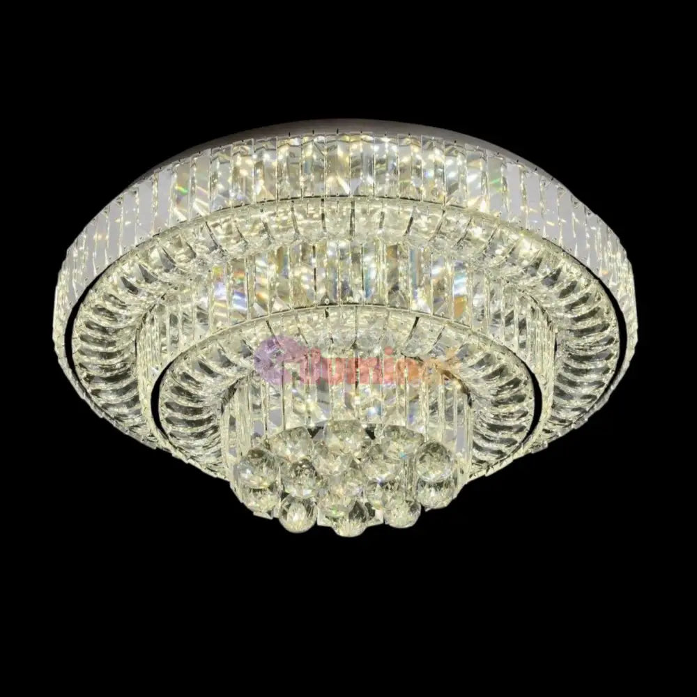 Lustra LED Klyra CRISTAL Echivalent 500W Telecomanda CHROME / 50CM / CRISTAL Lighting Fixtures