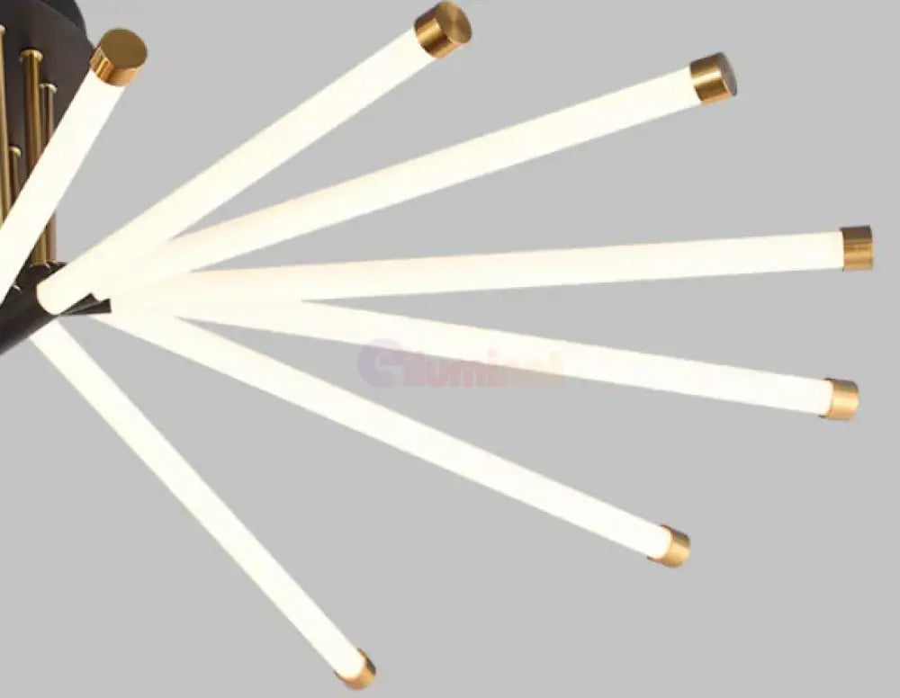 Lustra Led Linnes Style Black + Gold Echivalent 250W Telecomanda Led Ceiling Light