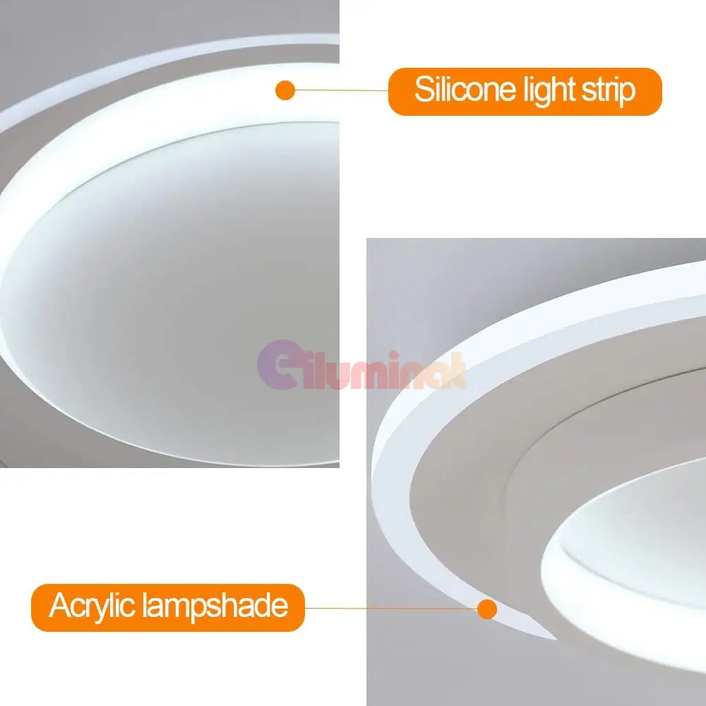 Lustra Led Loki Round Alb Echivalent 200W Lighting Fixtures