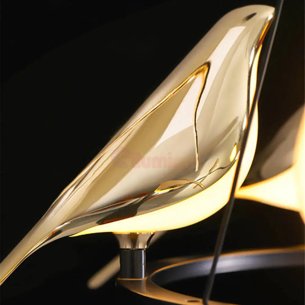 Lustra Led Luxury 6 Golden Swallow Lighting Fixtures