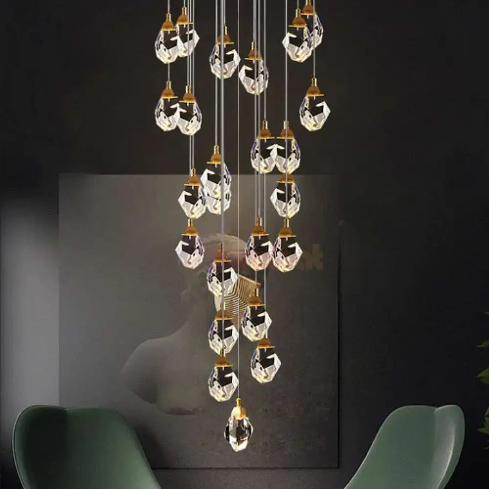 Lustra LED Cristal Drops Lighting Fixtures