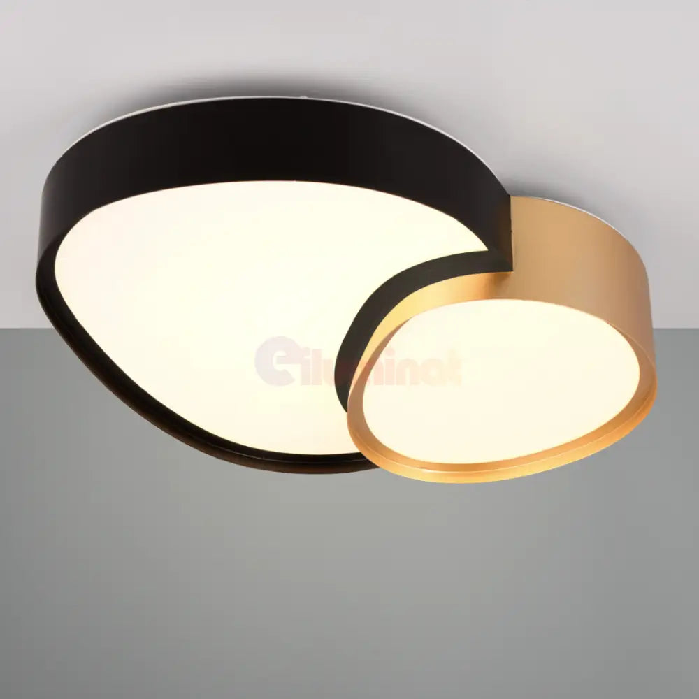 Lustra LED Aplicata Gold + Black 21W MINIMALIST DESIGN / NEGRU + AURIU led ceiling light