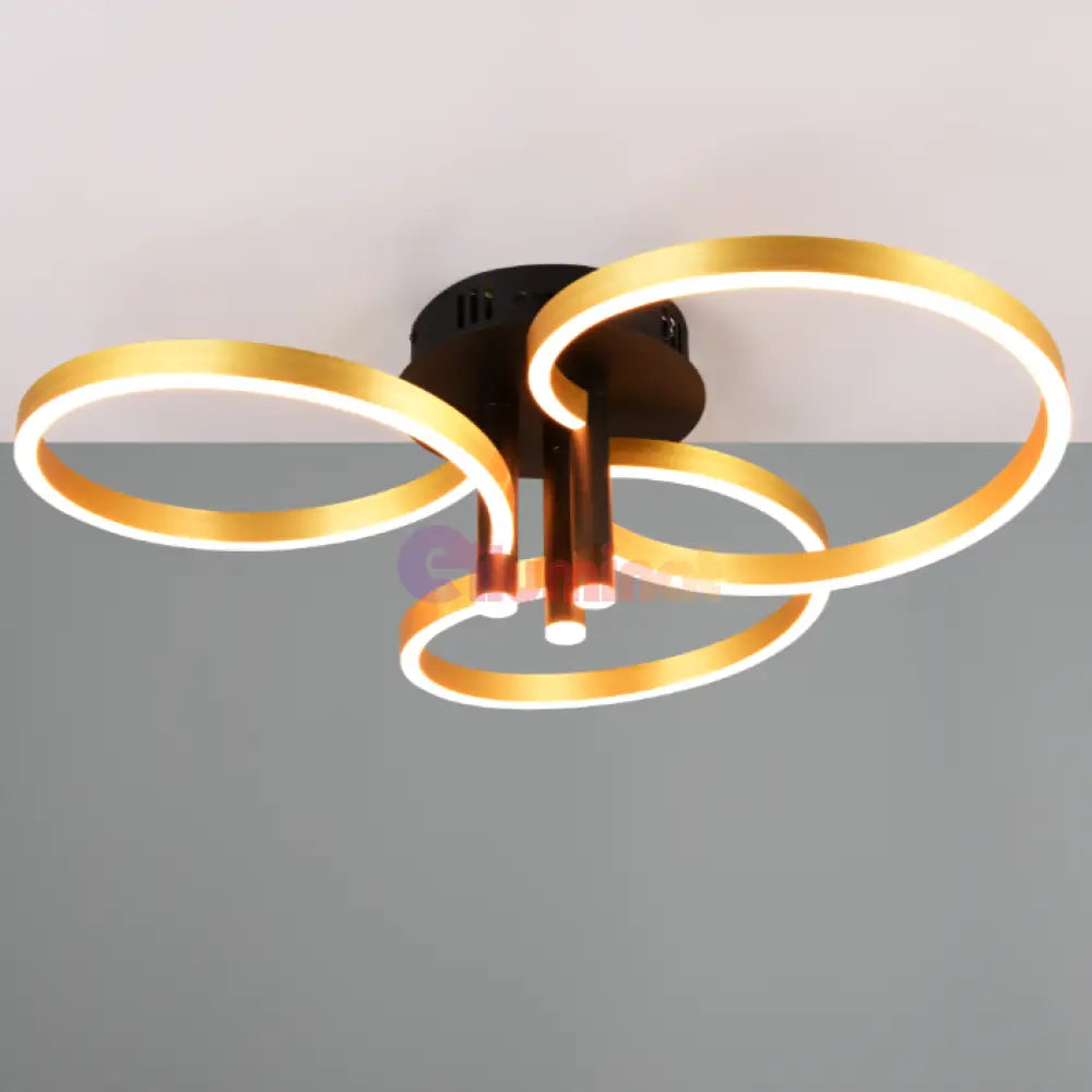 Lustra LED Luxury ShineShift Black + Gold Echivalent 500W NEGRU + AURIU / MINIMALIST DESIGN Lighting Fixtures