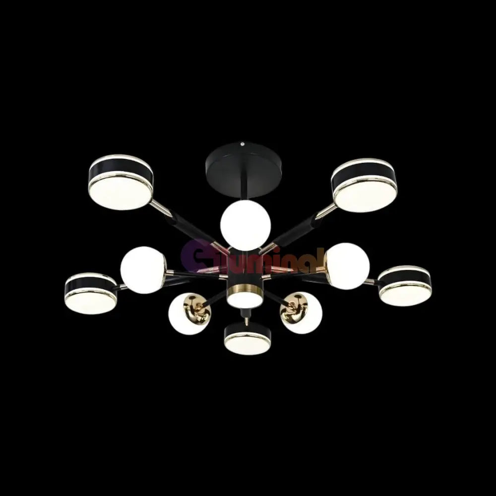 Lustra LED Maxi Fenora Black Echivalent 500W Telecomanda NEAGRA / MINIMALIST DESIGN / 83CM Lighting Fixtures