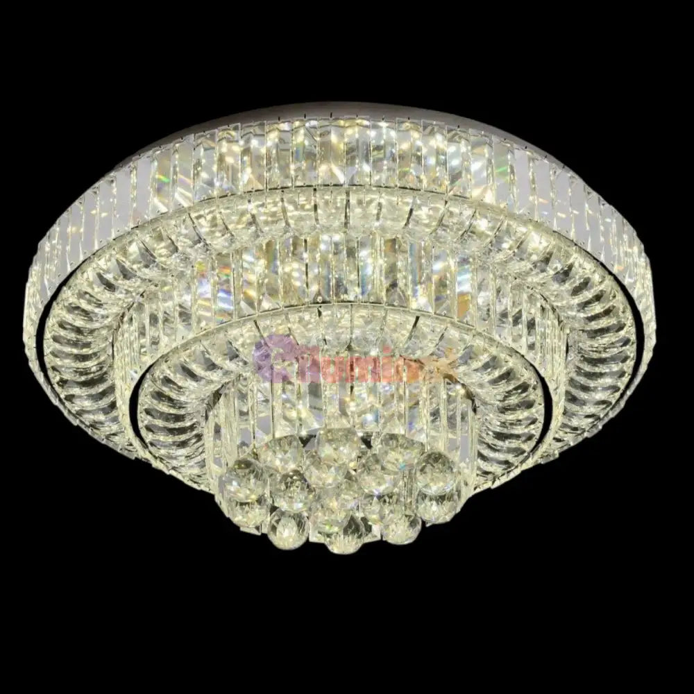 Lustra LED Maxi Klyra CRISTAL Echivalent 600W Telecomanda CHROME / 60CM / CRISTAL Lighting Fixtures
