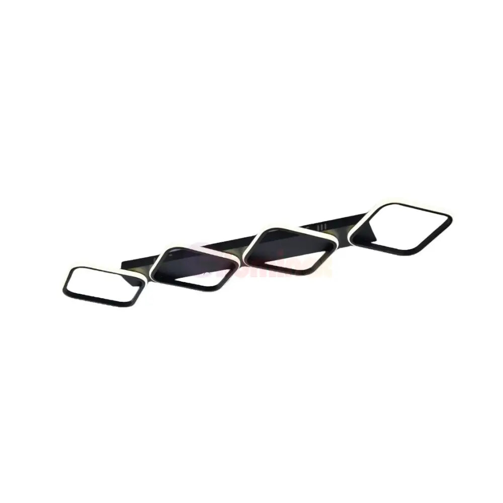 Lustra LED Maxi Lumara Black Echivalent 400W Telecomanda NEAGRA / SQUARE DESIGN / 112CM Lighting Fixtures