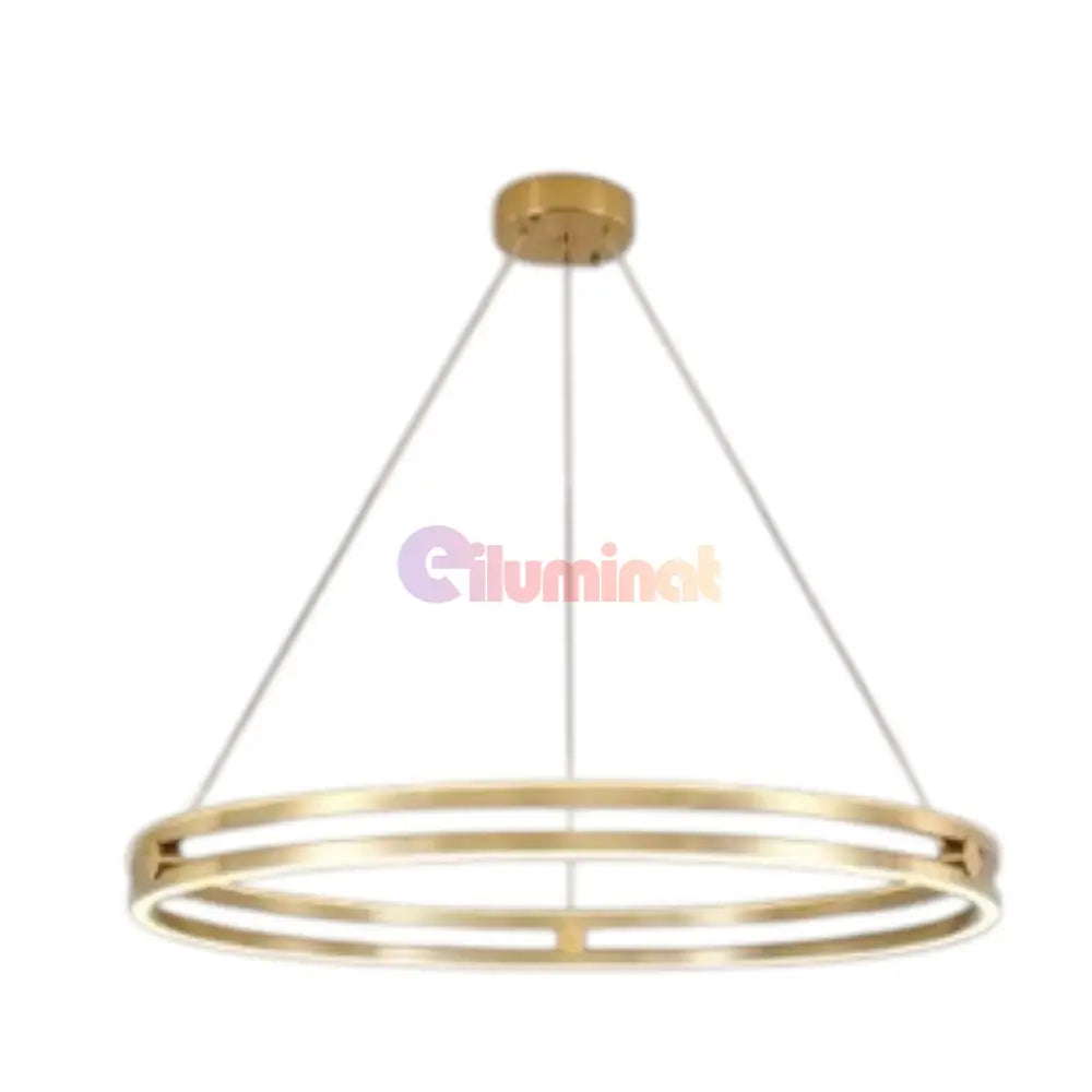 Lustra LED Maxi Ring Gold Suspendata Echivalent 800W Telecomanda AURIE / SUSPENDATE / 60CM Lighting Fixtures