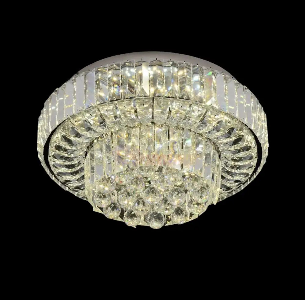 Lustra LED Mini Klyra CRISTAL Echivalent 400W Telecomanda CHROME / 40CM / CRISTAL Lighting Fixtures