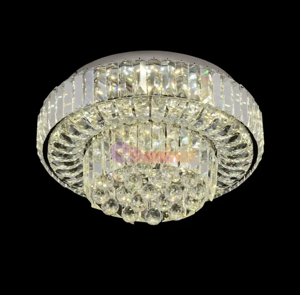Lustra LED Mini Klyra CRISTAL Echivalent 400W Telecomanda CHROME / 40CM / CRISTAL Lighting Fixtures