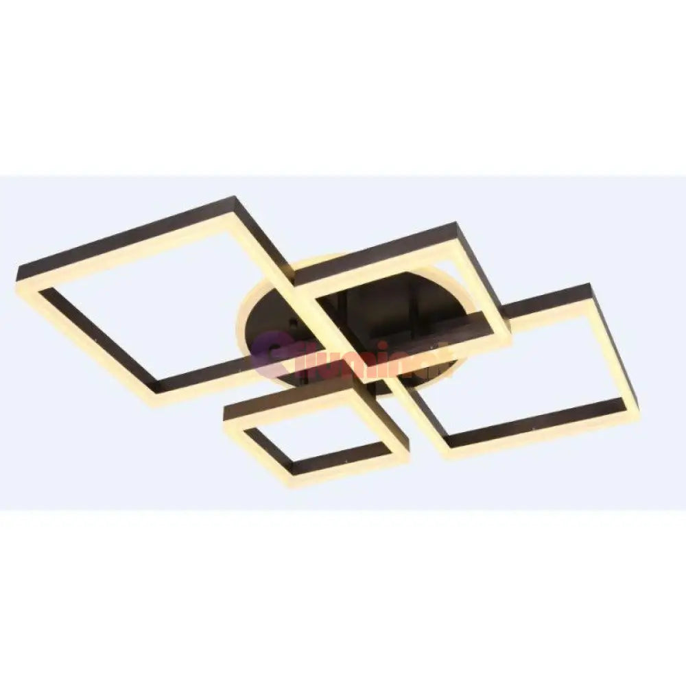 Lustra LED 2 + 2 SQUARE BLACK Telecomanda 240W 5190-2 + 2 BK SQUARE DESIGN / NEAGRA Lighting Fixtures