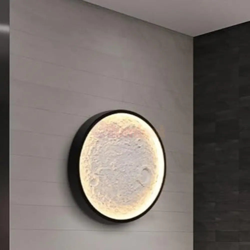 Lustra LED MOON Neagra Echivalent 240W NEAGRA / 40CM Lighting Fixtures