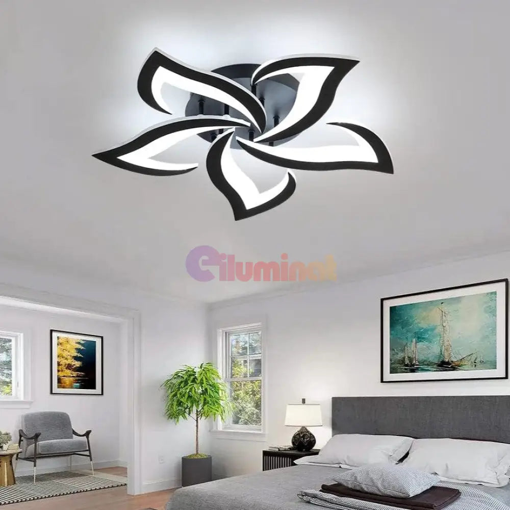 Lustra Led Narcisse Black Telecomanda Echivalent 500W Lighting Fixtures