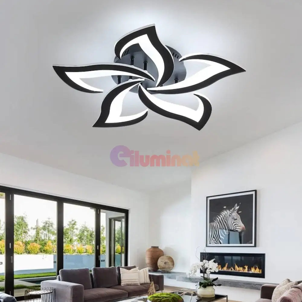 Lustra Led Narcisse Black Telecomanda Echivalent 500W Lighting Fixtures