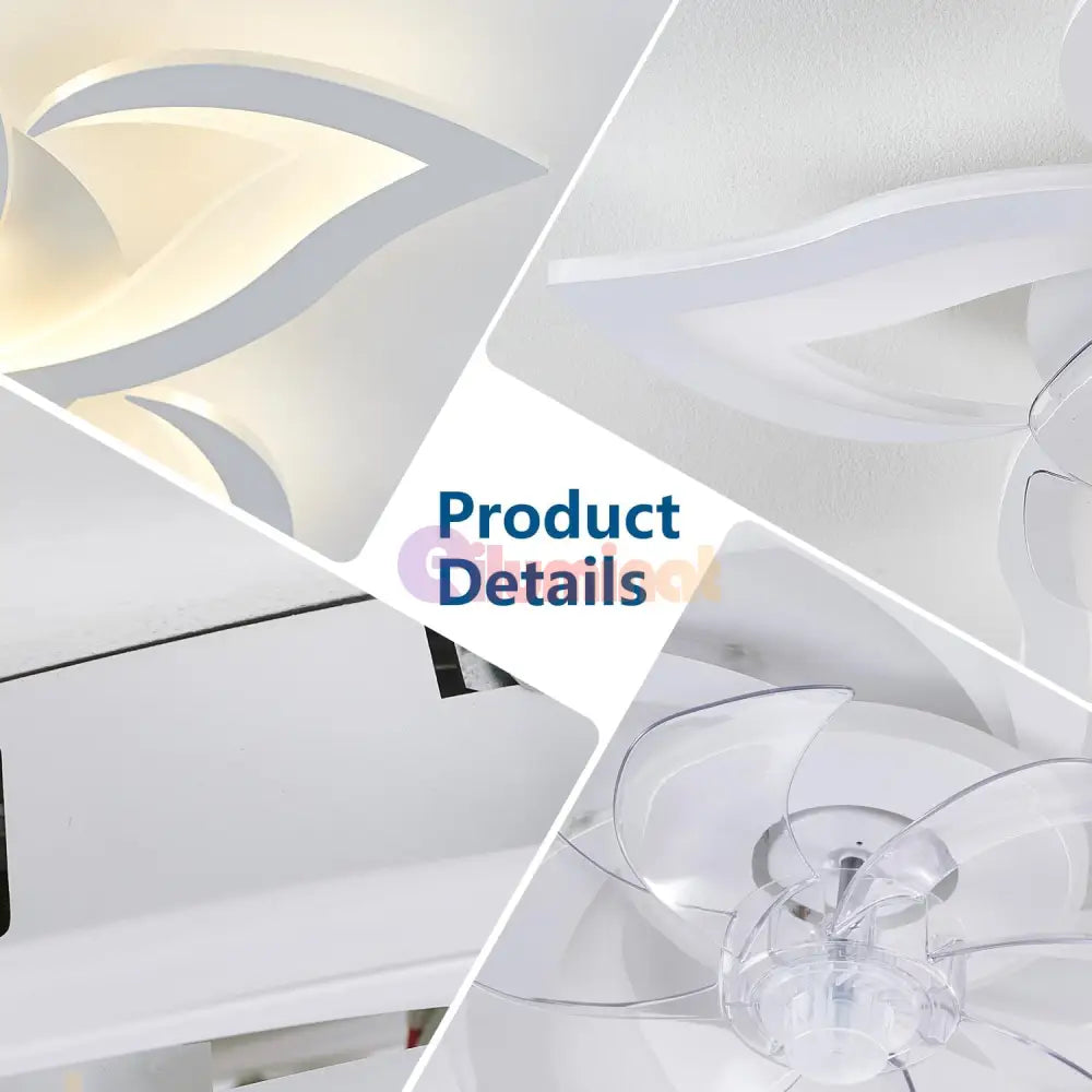 Lustra Led Narcisse Cu Ventilator Si Telecomanda Echivalent 400W Lighting Fixtures