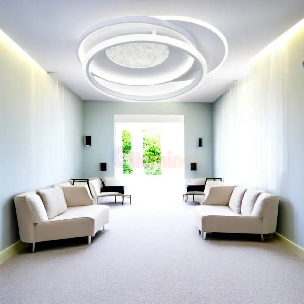 Lustra LED NOLTO Circle 3 Functii Echivalent 900W Telecomanda ALBA / CIRCLE DESIGN / 50CM Lighting Fixtures