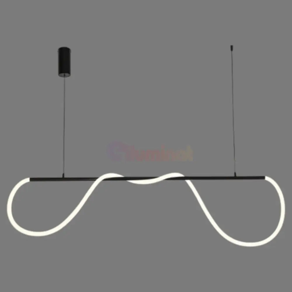 Lustra LED Suspendata GROVA Black Echivalent 300W Telecomanda NEAGRA / SUSPENDATE Lighting Fixtures