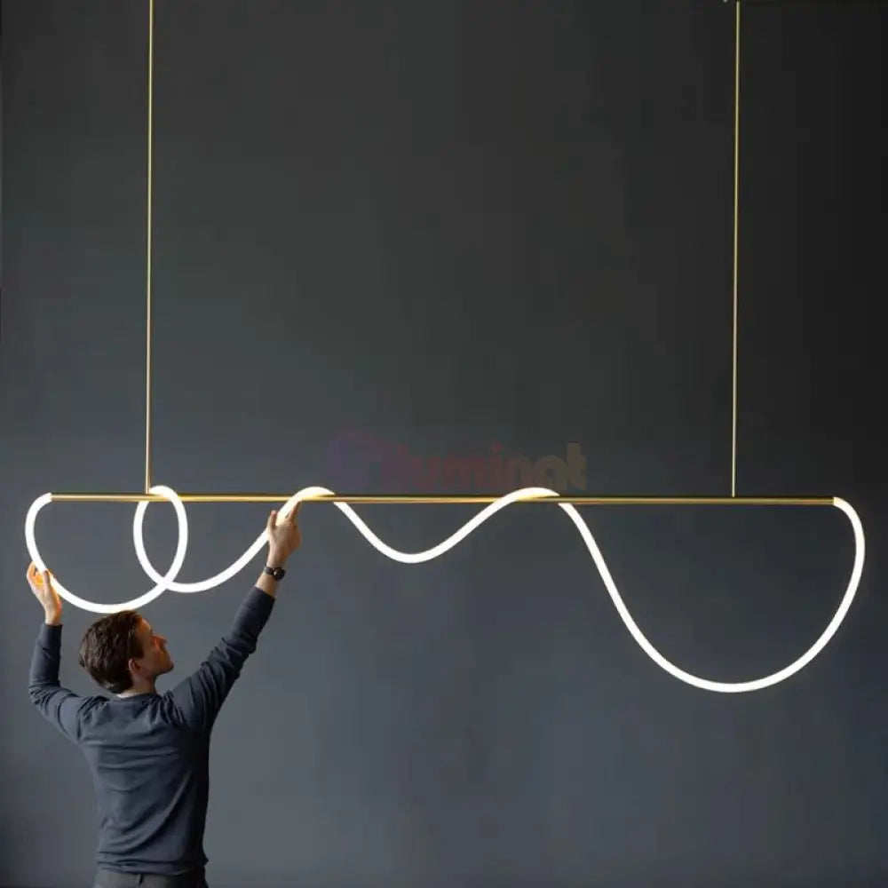 Lustra Led 120W Stil Nordic Light Tube 1300Mm Lighting Fixtures
