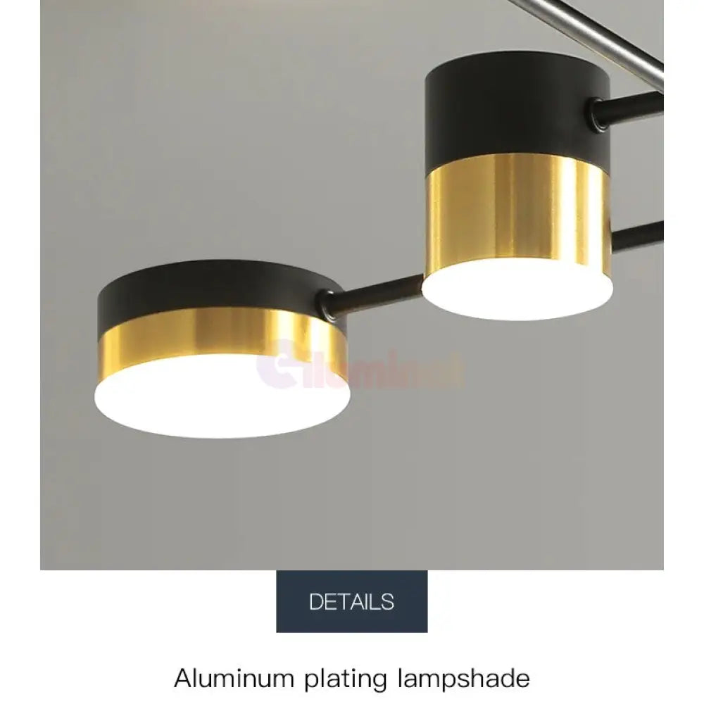 Lustra LED Nordic Style Darko Echivalent 400W Telecomanda MINIMALIST DESIGN / NEGRU + AURIU led ceiling light