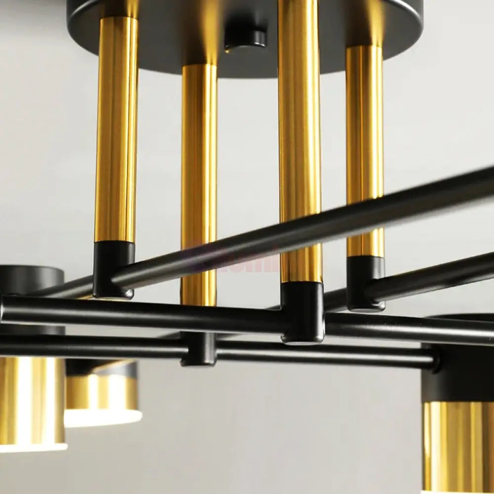 Lustra LED Nordic Style Darko Echivalent 400W Telecomanda MINIMALIST DESIGN / NEGRU + AURIU led ceiling light