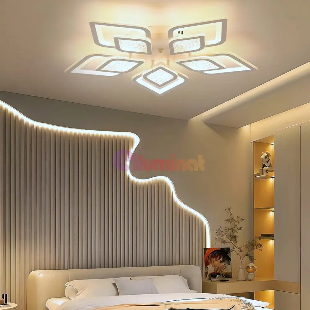 Lustra Led Ortensia Telecomanda Echivalent 800W Lighting Fixtures