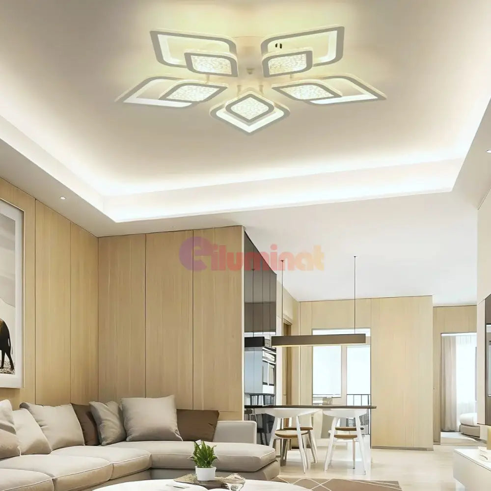 Lustra Led Ortensia Telecomanda Echivalent 800W Lighting Fixtures