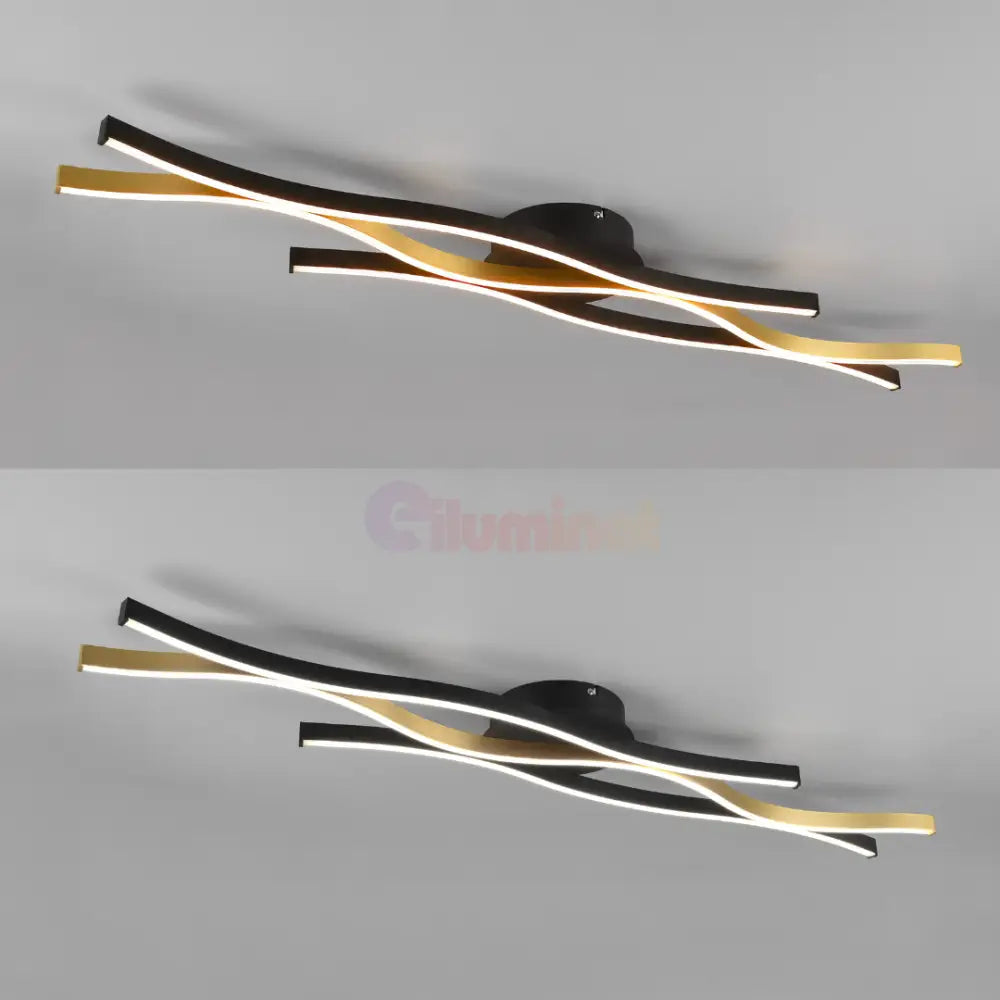 Lustra LED BLAZE Black Gold 35W NEGRU + AURIU / MINIMALIST DESIGN Lighting Fixtures