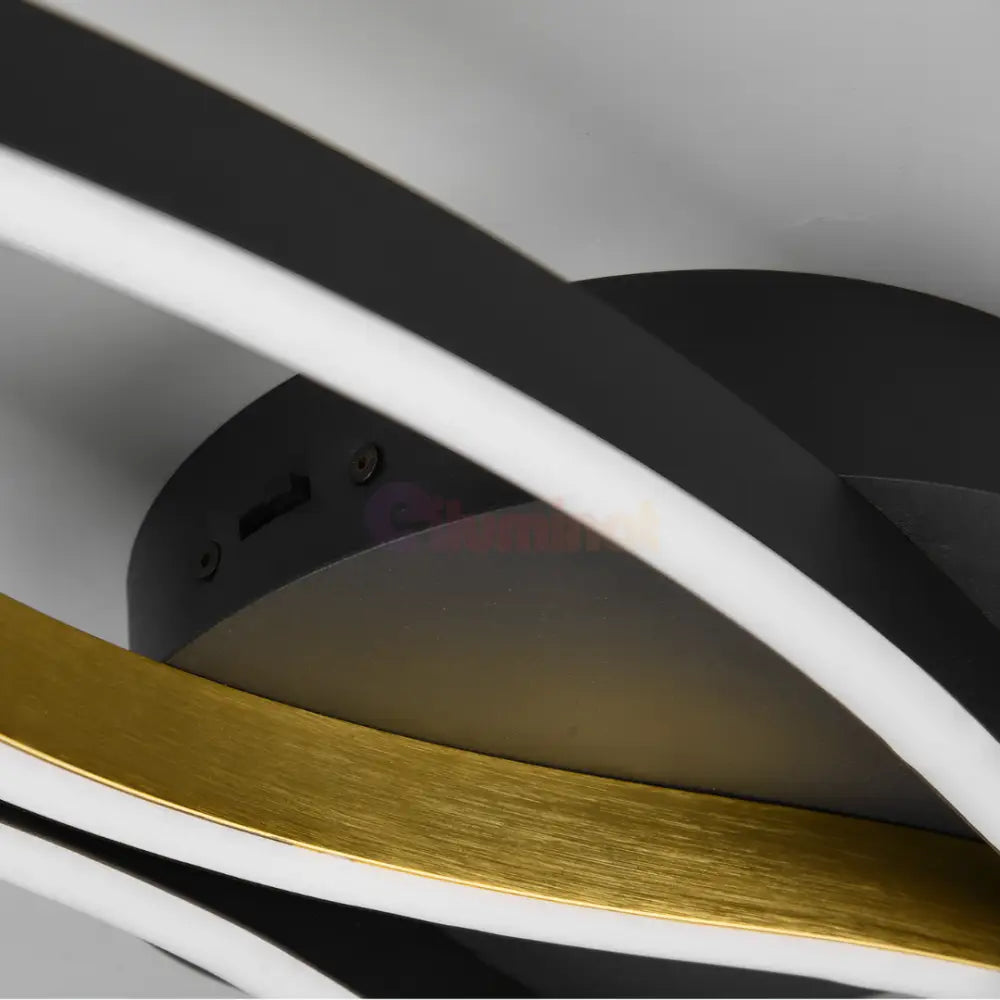 Lustra LED BLAZE Black Gold 35W NEGRU + AURIU / MINIMALIST DESIGN Lighting Fixtures