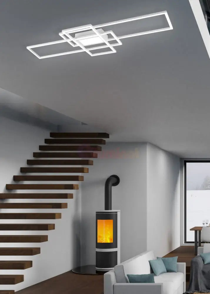 Lustra LED PREMIUM IRVINE Echivalent 800W cu Telecomanda ALBA / 105CM / MINIMALIST DESIGN Lighting Fixtures