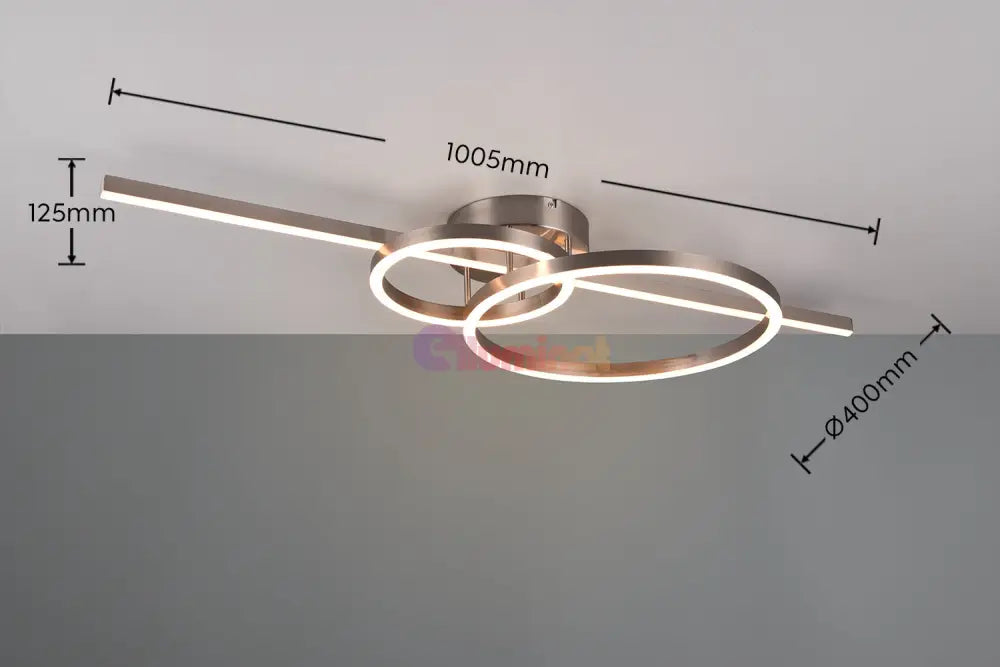 Lustra LED Premium MONTILLA Nichel Chrome Echivalent 600W CHROME / 100CM / CIRCLE DESIGN Lighting Fixtures