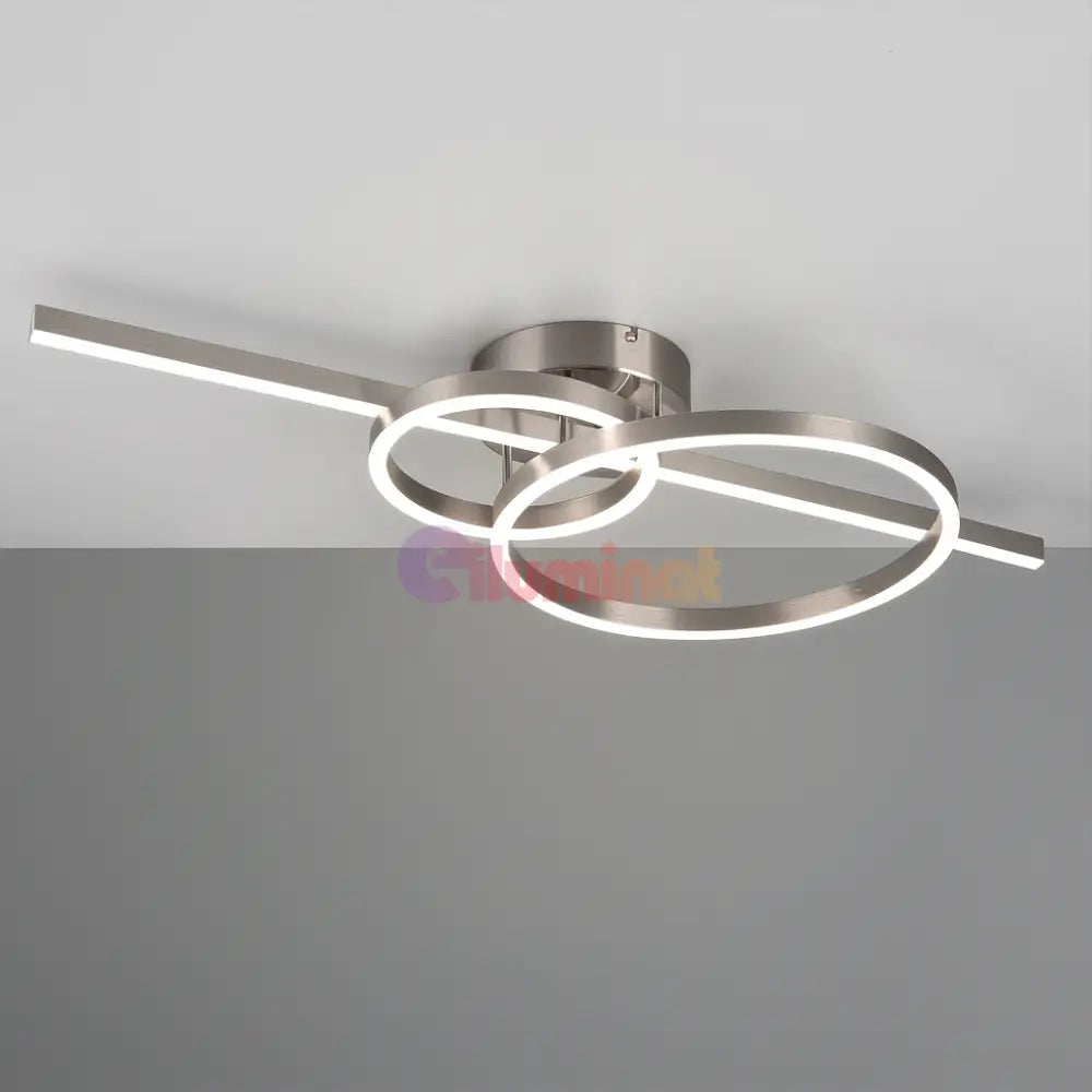 Lustra LED Premium MONTILLA Nichel Chrome Echivalent 600W CHROME / 100CM / CIRCLE DESIGN Lighting Fixtures