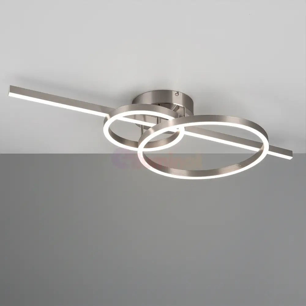 Lustra LED Premium MONTILLA Nichel Chrome Echivalent 600W CHROME / 100CM / CIRCLE DESIGN Lighting Fixtures