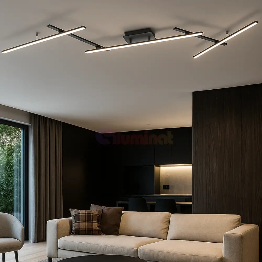 Lustra LED Aplicata ARVIN Black NEAGRA / MINIMALIST DESIGN Lighting Fixtures