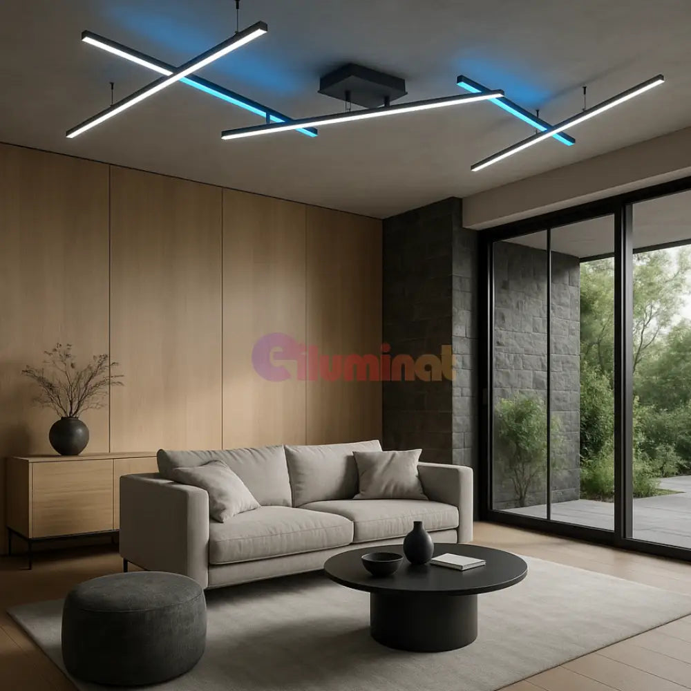 Lustra LED Aplicata ARVIN Black NEAGRA / MINIMALIST DESIGN Lighting Fixtures