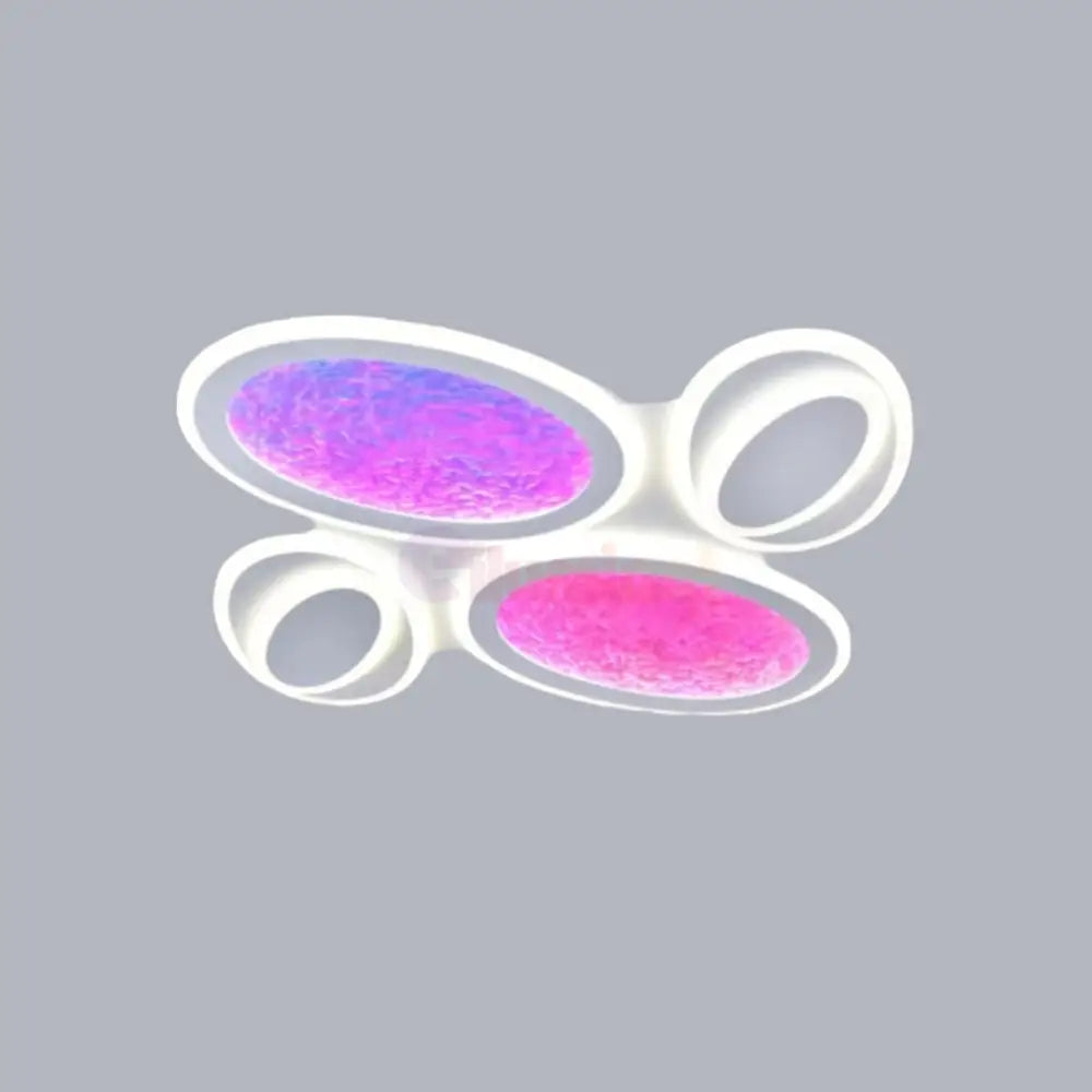 Lustra LED RGB SIERA 4 Ovals 3 Functii Echivalent 600W Telecomanda ALBA / RGB / 50CM Lighting Fixtures