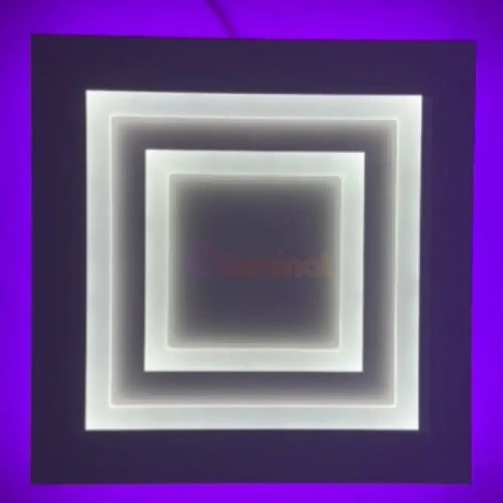 Lustra LED RGB VEGA Echivalent 500W Telecomanda 40CM / SQUARE DESIGN Lighting Fixtures