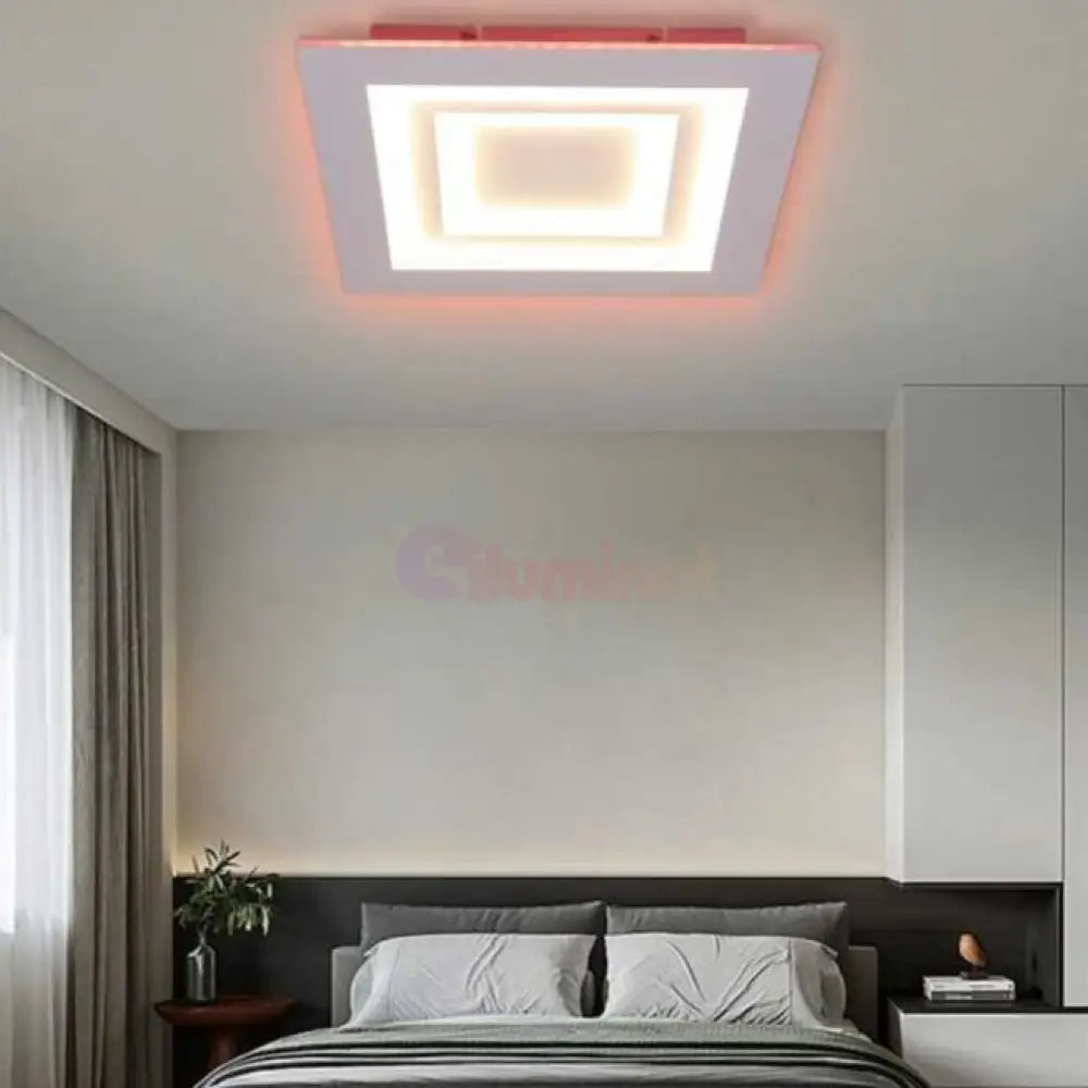 Lustra LED VEGA Echivalent 500W Telecomanda 40CM / SQUARE DESIGN Lighting Fixtures