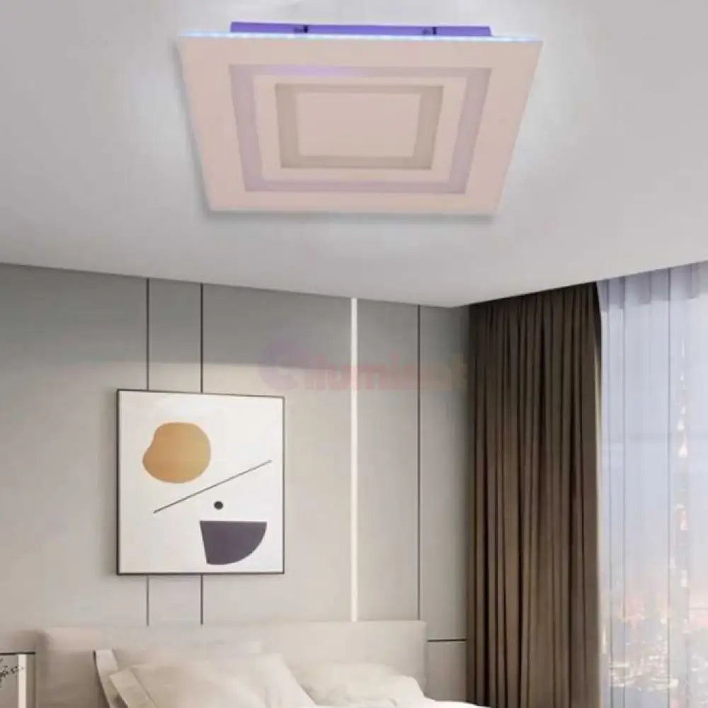 Lustra LED VEGA Echivalent 500W Telecomanda 40CM / SQUARE DESIGN Lighting Fixtures