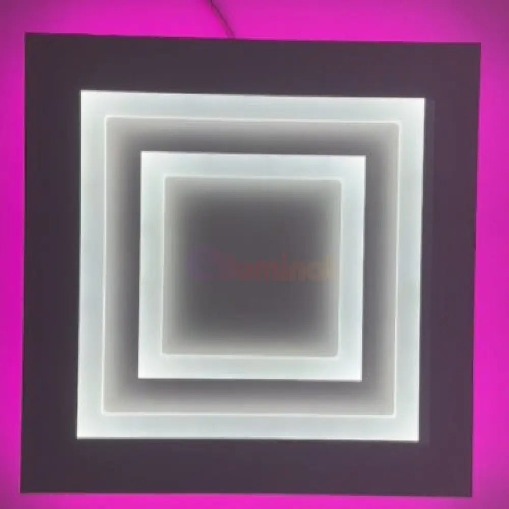 Lustra LED RGB VEGA Echivalent 500W Telecomanda 40CM / SQUARE DESIGN Lighting Fixtures