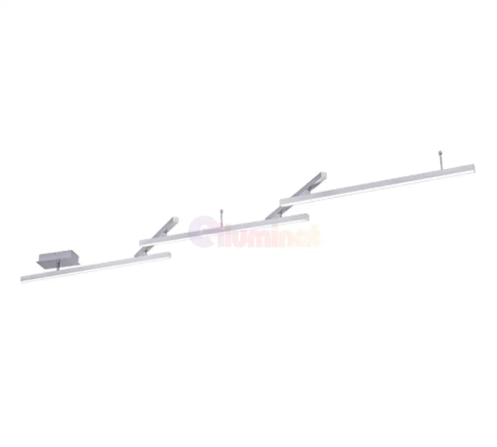 Lustra LED RGBW MELBY Reglabila Argintie 242cm Echivalent 300W Telecomanda 242CM / MINIMALIST DESIGN / ARGINTIE