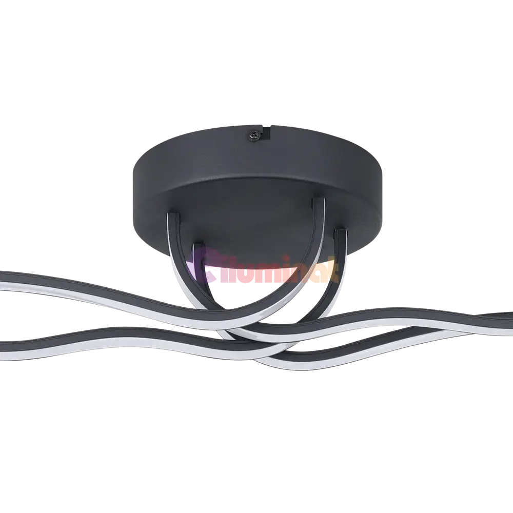 Lustra LED RONCADE 1 Black Echivalent 500W Eglo 99322 NEAGRA / 115CM / MINIMALIST DESIGN Lighting Fixtures