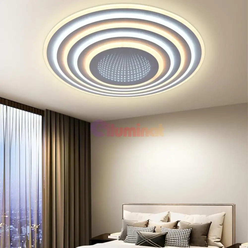 Lustra Led 174W Round 3D Levels Telecomanda Lighting Fixtures