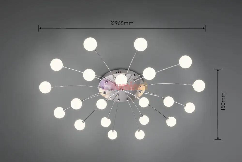 Lustra LED SILVER BULET Echivalent 400W Dimabila ARGINTIE / 96CM / MINIMALIST DESIGN Lighting Fixtures