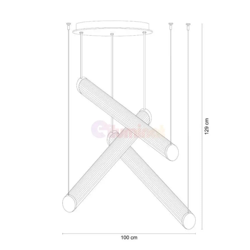 Lustra LED Smart Telecomanda Lucente AURIE / 100CM / SUSPENDATE Lighting Fixtures