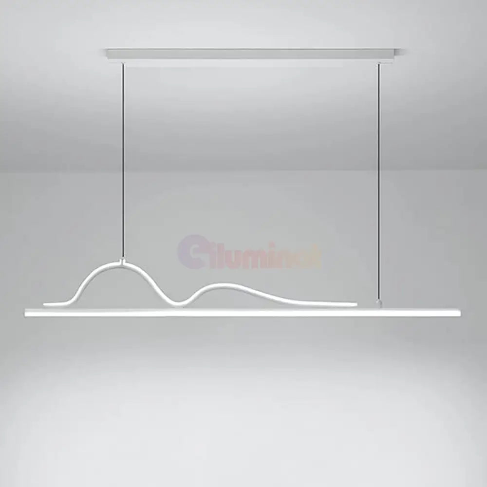 Lustra LED Snake Suspendata White Echivalent 400W Telecomanda Lighting Fixtures