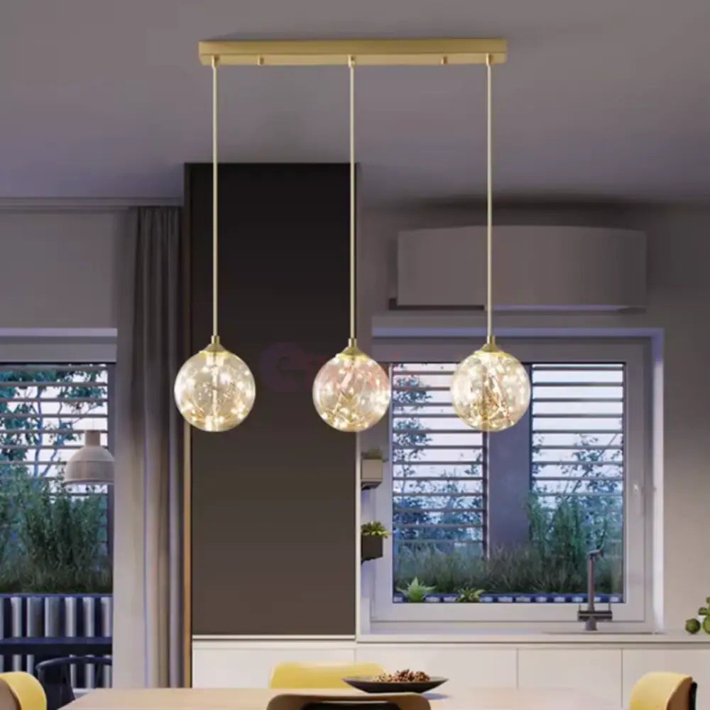 Lustra LED Sparkle Abajur Transparent DX333-3 AURIE / MINIMALIST DESIGN / 50CM Lighting Fixtures