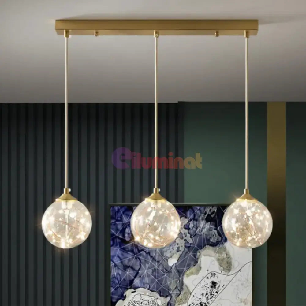 Lustra LED Sparkle Abajur Transparent DX333-3 AURIE / MINIMALIST DESIGN / 50CM Lighting Fixtures