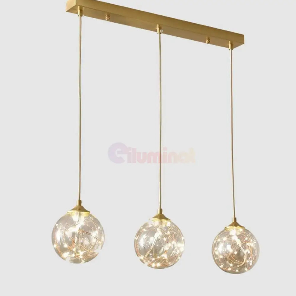 Lustra LED Sparkle Abajur Transparent DX333-3 AURIE / MINIMALIST DESIGN / 50CM Lighting Fixtures